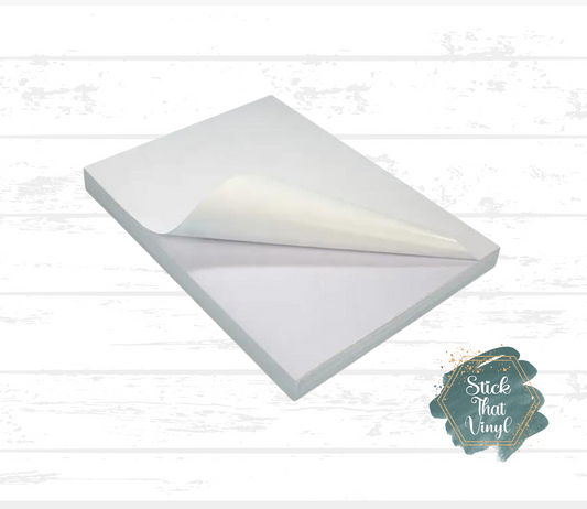 Gloss White Printable Sticker Paper