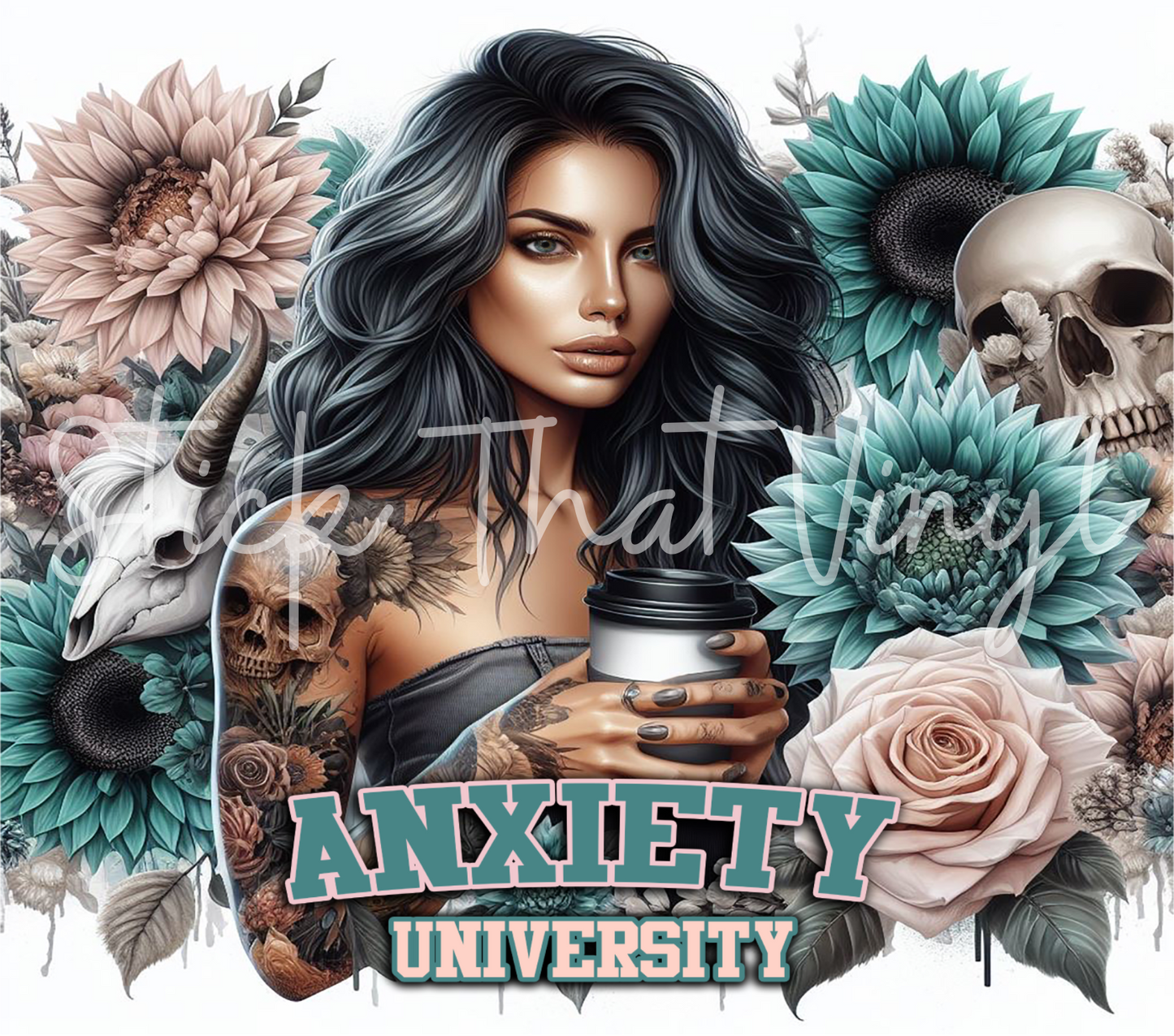 Anxiety Univeristy 20oz Tumbler Sublimation Wrap