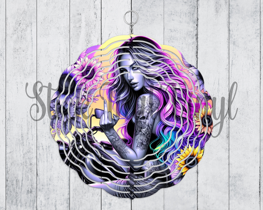 Bad Girl Wind Spinner Sublimation Transfer