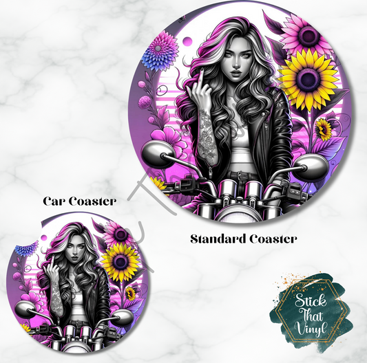 Bad Girl Design 1 Coaster Sublimation Transfer