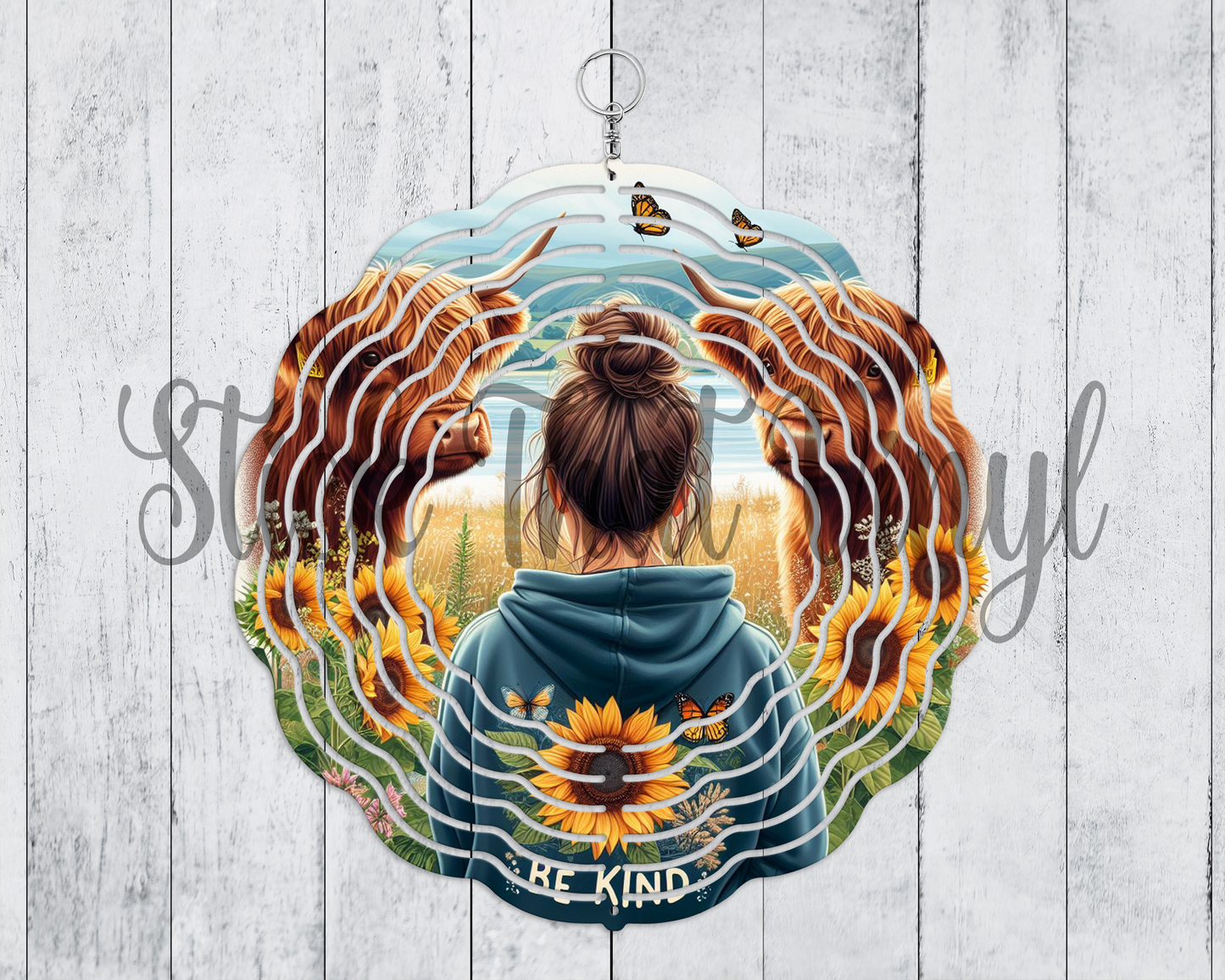 Be Kind Wind Spinner Sublimation Transfer