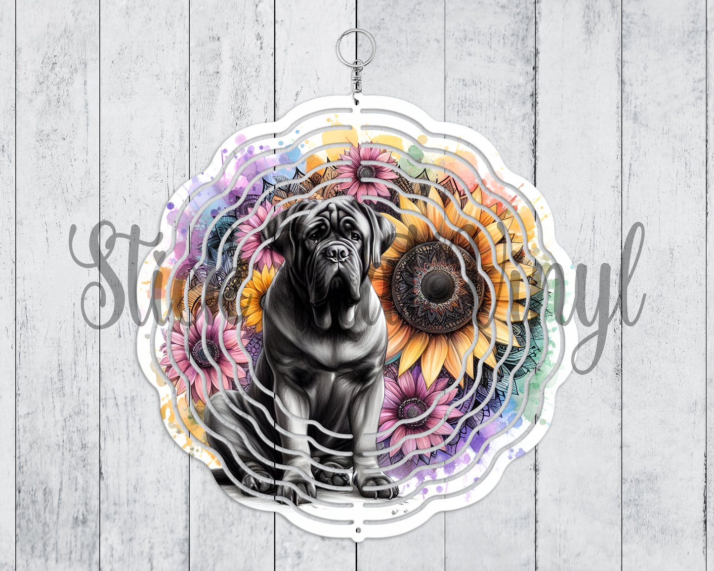 Bullmastiff Wind Spinner Sublimation Transfer