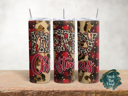 Merry Christmas 20oz Tumbler Wrap