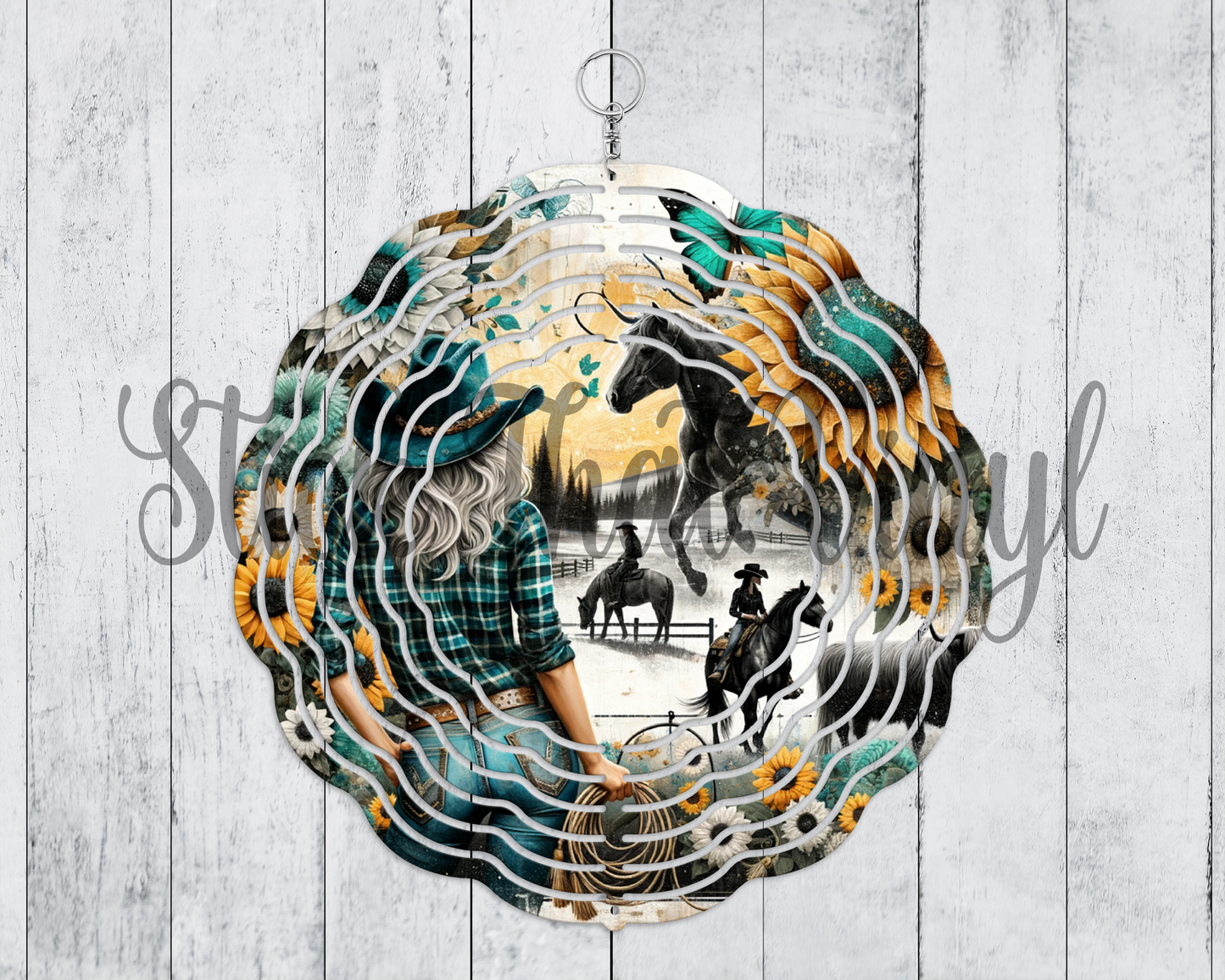 Country Girl Wind Spinner Sublimation Transfer