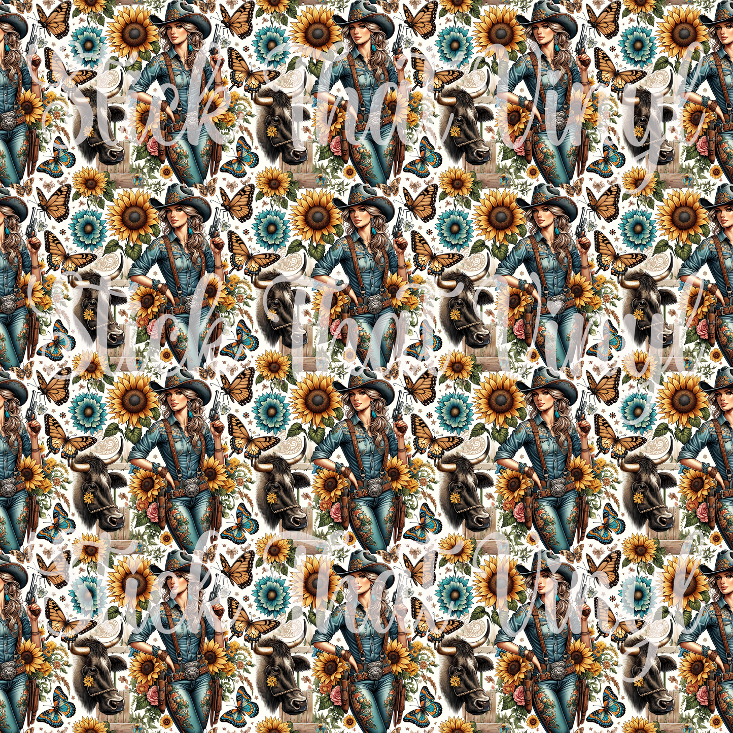 Cowgirl Sublimation Pattern