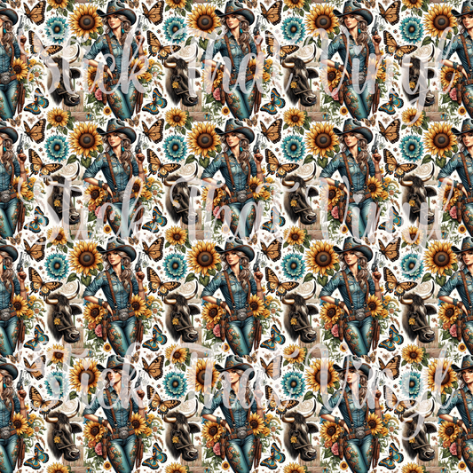 Cowgirl Sublimation Pattern