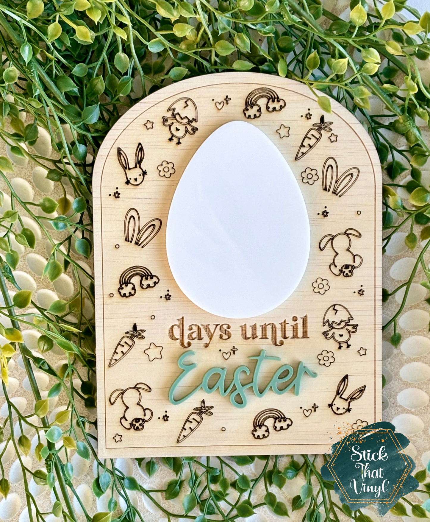 Easter Countdown Wooden Board