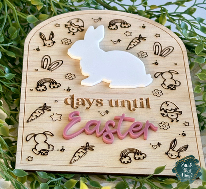 Easter Countdown Wooden Board