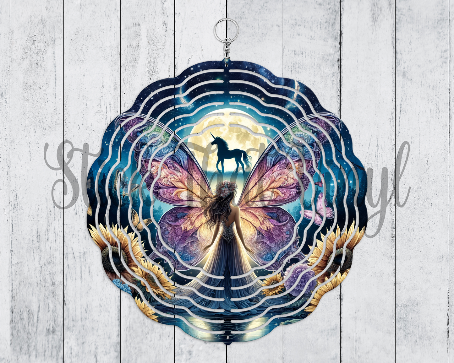 Fairy and Unicorn Wind Spinner Sublimation Transfer