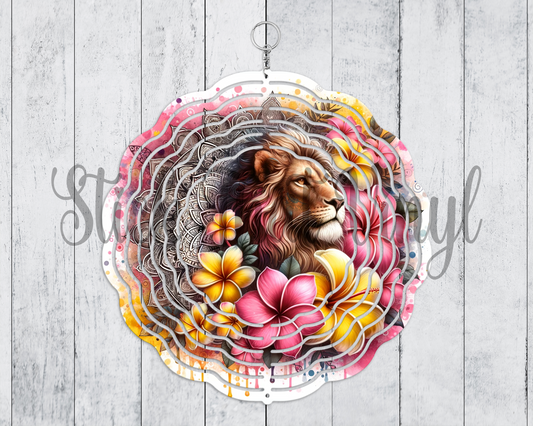 Frangipani Lion Wind Spinner Sublimation Transfer