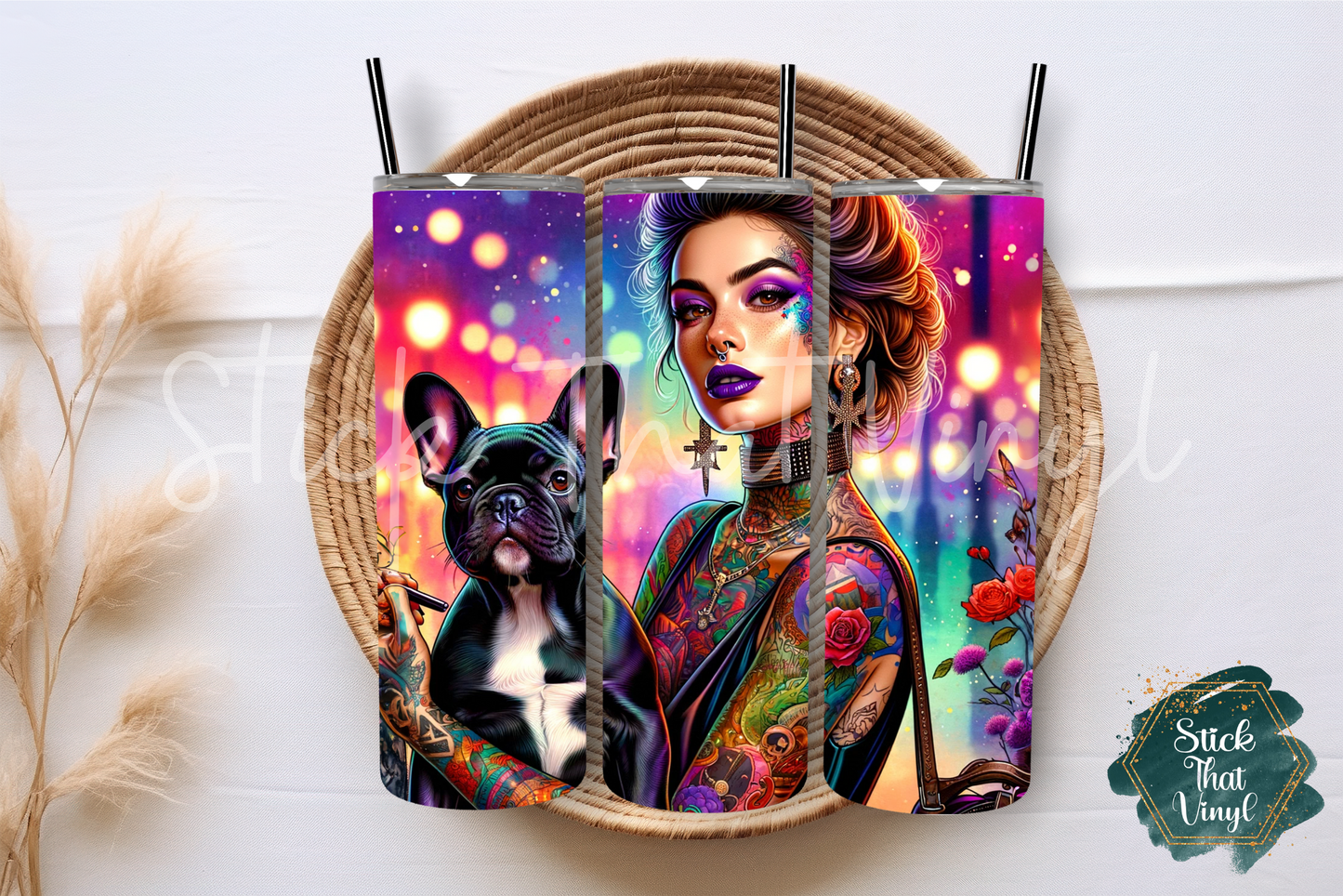 Frenchie Mama 20oz Tumbler Sublimation Wrap