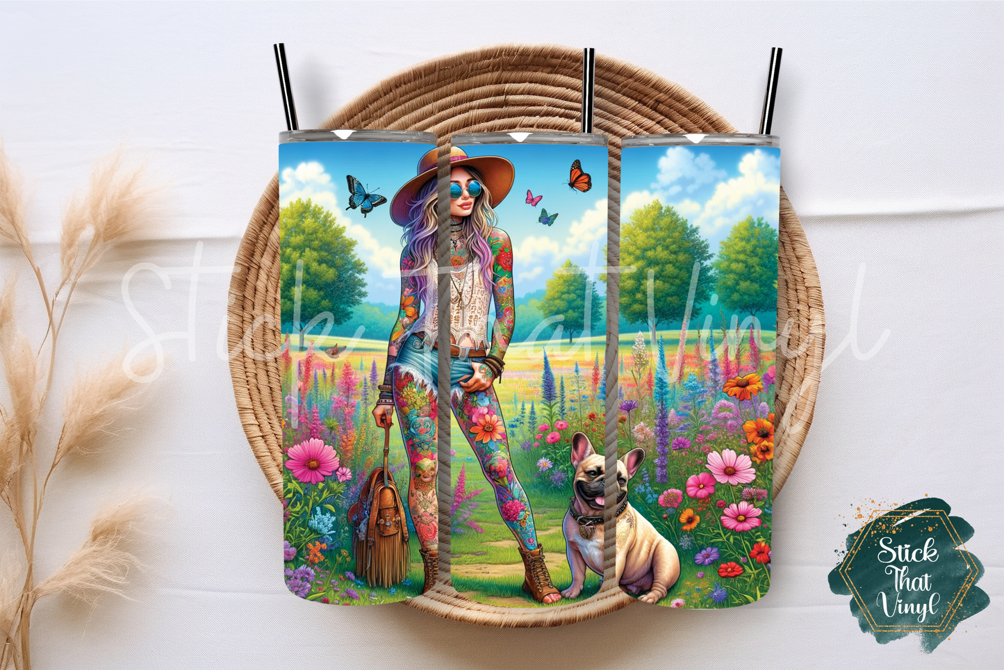 Mama and Her Frenchie 20oz Tumbler Sublimation Wrap