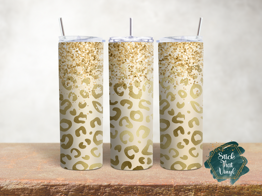 Gold Leopard 20oz Tumbler Wrap