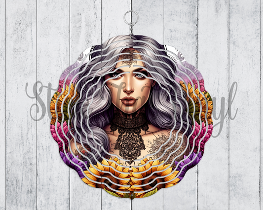 Gypsy Girl Wind Spinner Sublimation Transfer