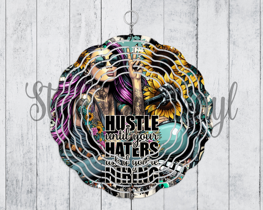 Hustle Wind Spinner Sublimation Transfer