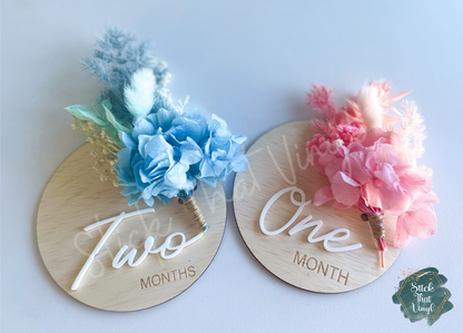 Dried Flower Milestone Discs