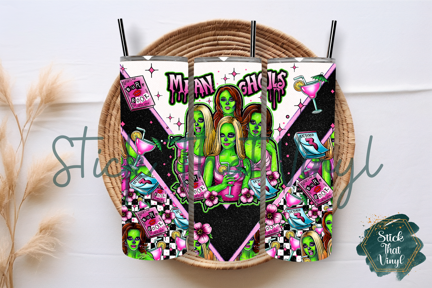 Mean Ghouls 20oz Tumbler Sublimation Wrap