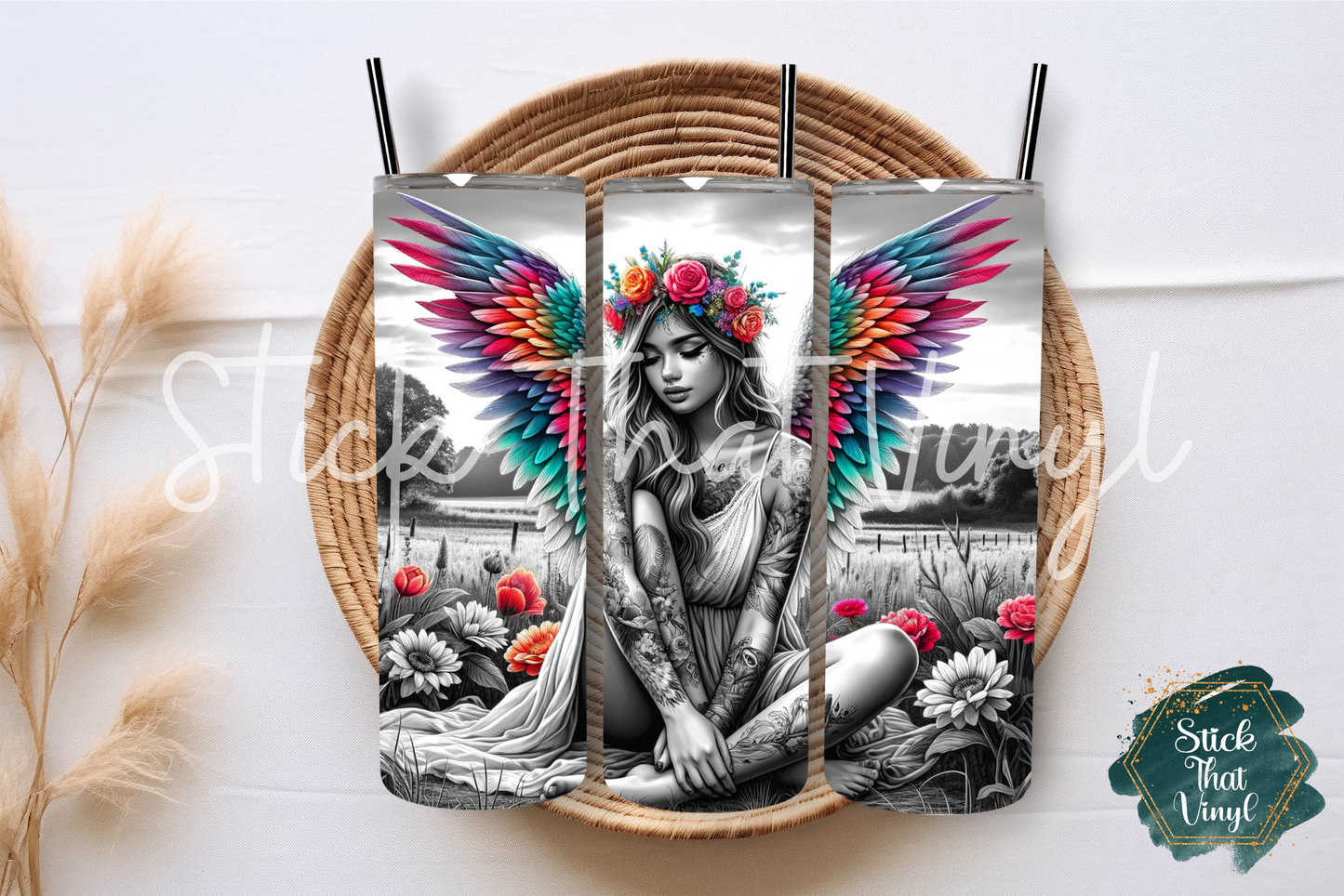 Angel Beauty 20oz Tumbler Sublimation Wrap