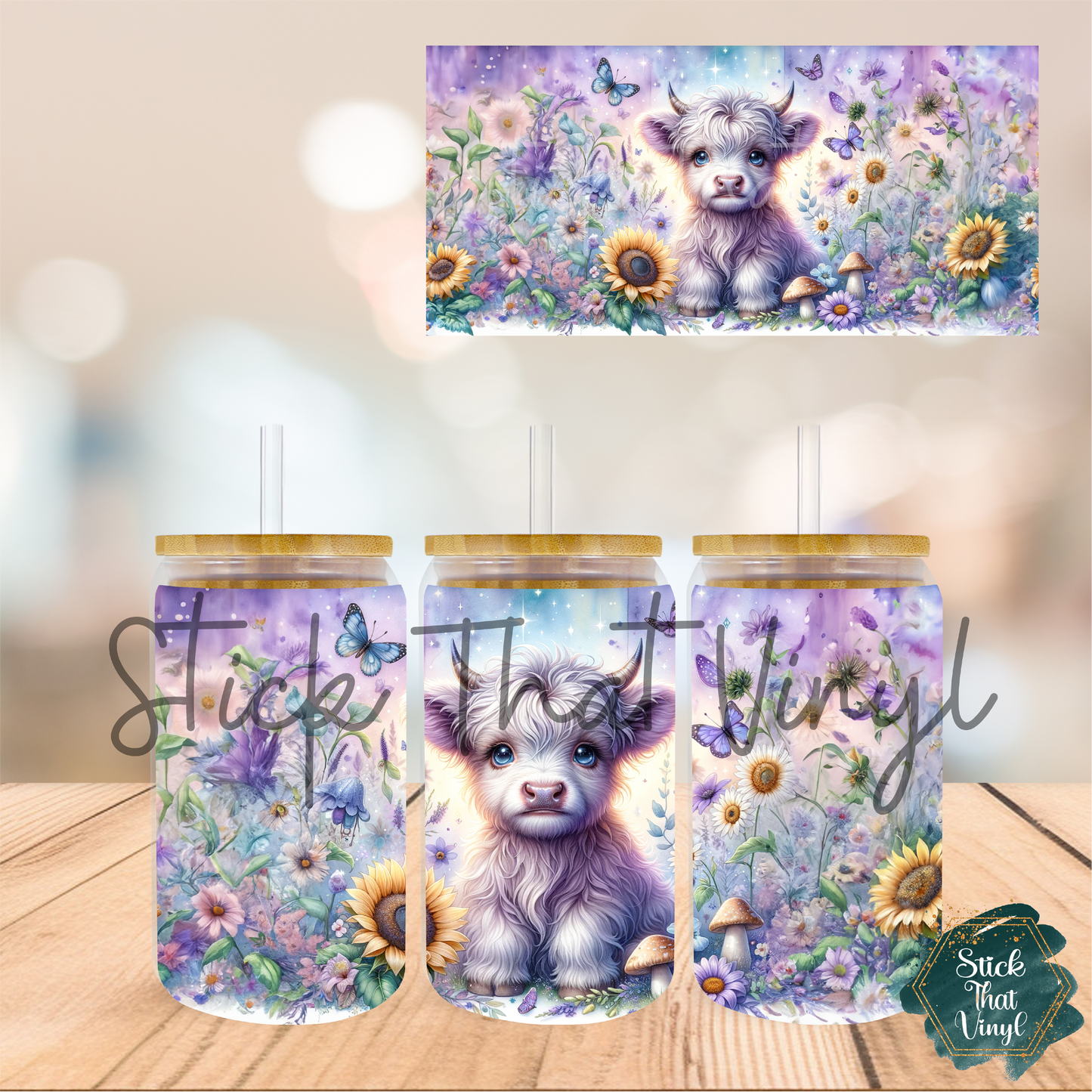 Mystical Highland 16oz Tumbler Sublimation Wrap