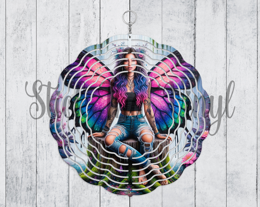 Mythical Fairy Design 3 Wind Spinner Sublimation Transfer