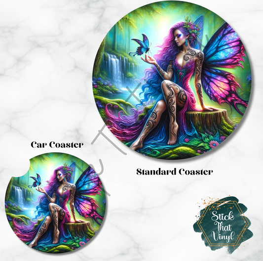 Mythical Fairy Design 4 Coaster Sublimation Transfer