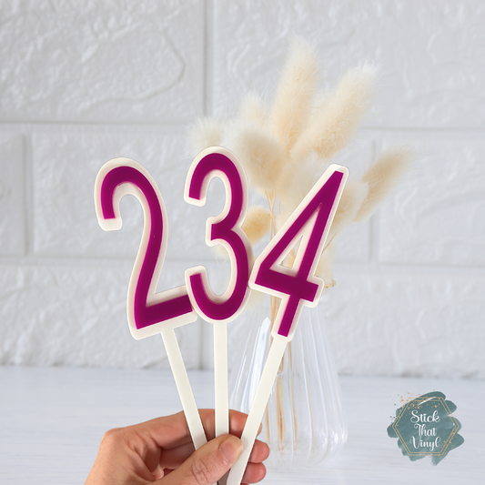 Number Acrylic Cake Toppers