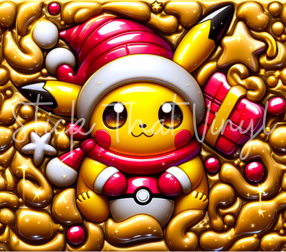 Christmas Pikachu 20oz Tumbler Wrap