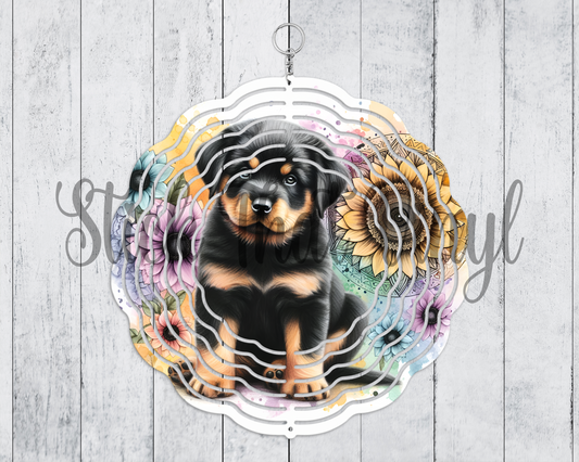 Rottweiler Wind Spinner Sublimation Transfer