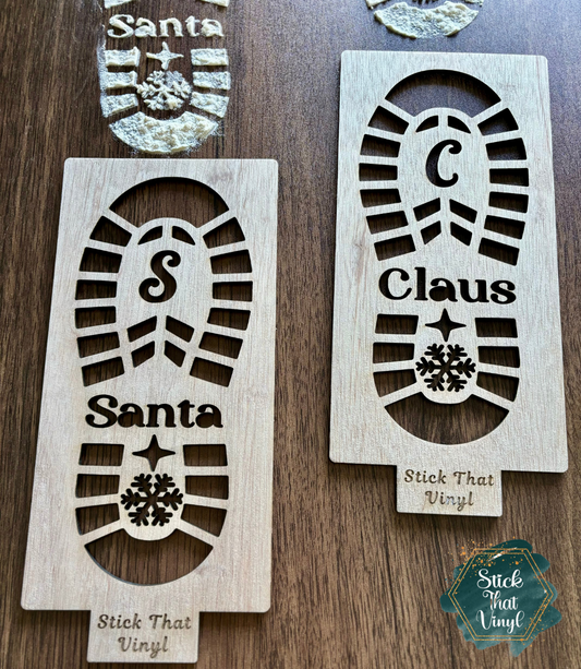 Santa Footprint Stencil