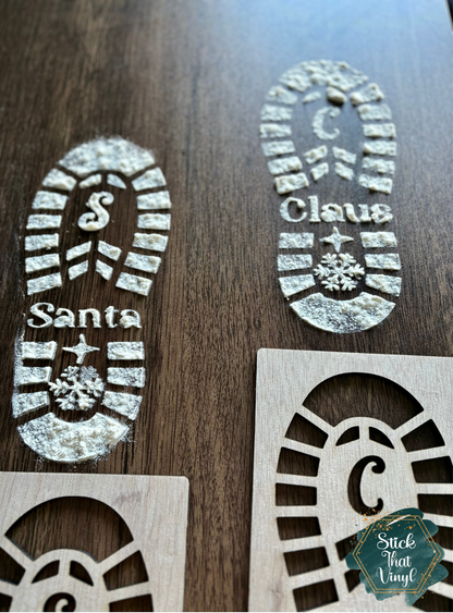 Santa Footprint Stencil