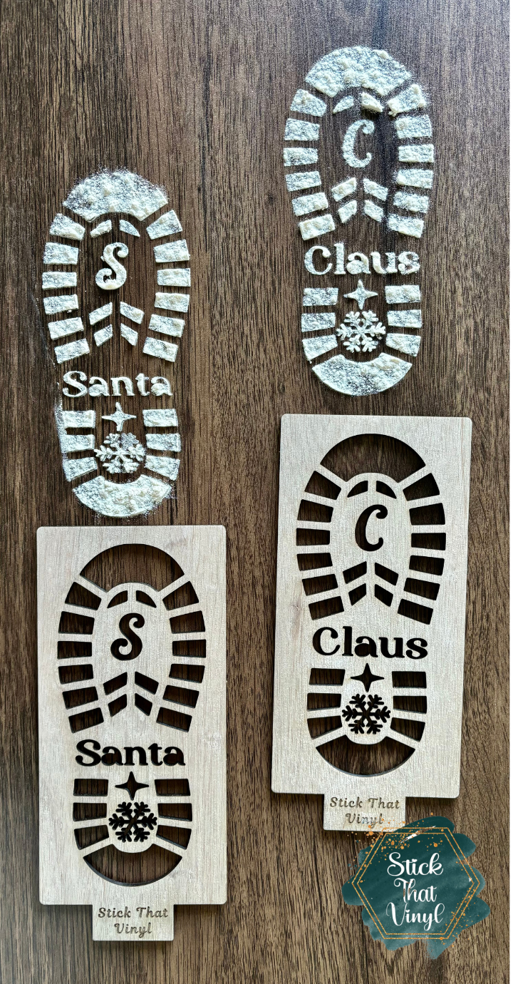 Santa Footprint Stencil