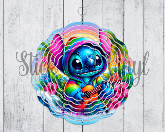 Blue Monster Wind Spinner Sublimation Transfer (Copy)