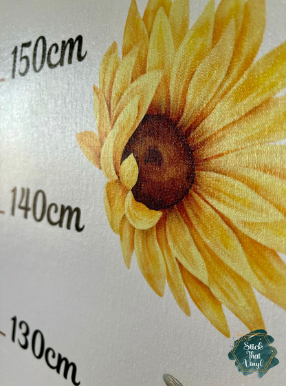 Sunflower and Bees Height Chart