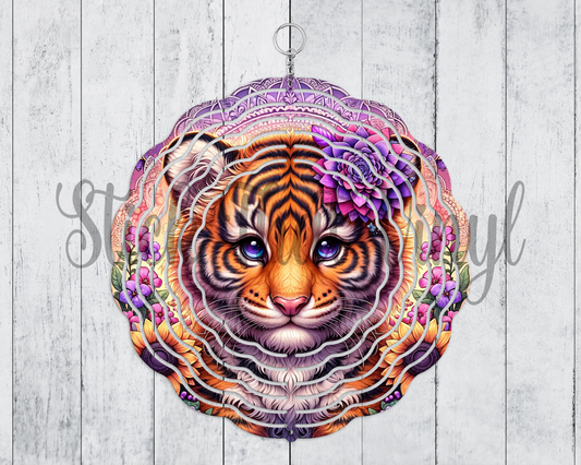 Mandala Tiger Wind Spinner Sublimation Transfer