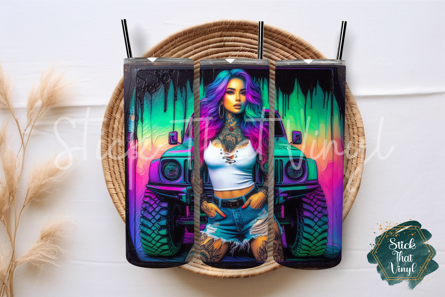 Jeep Girl 20oz Tumbler Sublimation Wrap