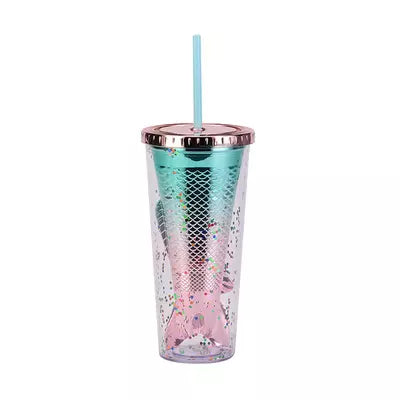 aqua and rose gold ombre mermaid tumbler from stick that vinyl australian vinyl supplier