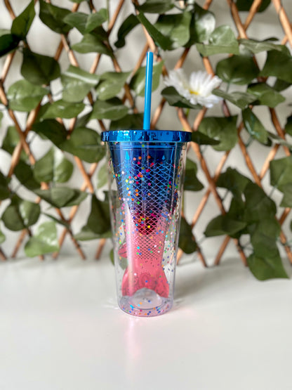 red and blue ombre mermaid tumbler from stick that vinyl australian vinyl supplier