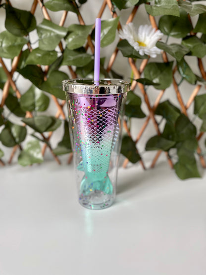 purple and blue/green ombre mermaid tumbler from stick that vinyl australian vinyl supplier