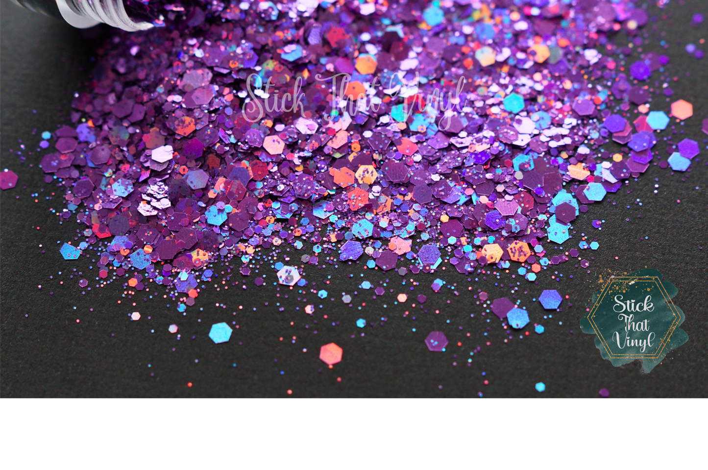 Purple Dragon Heart Chunky Glitter from stick that vinyl australian vinyl supplier