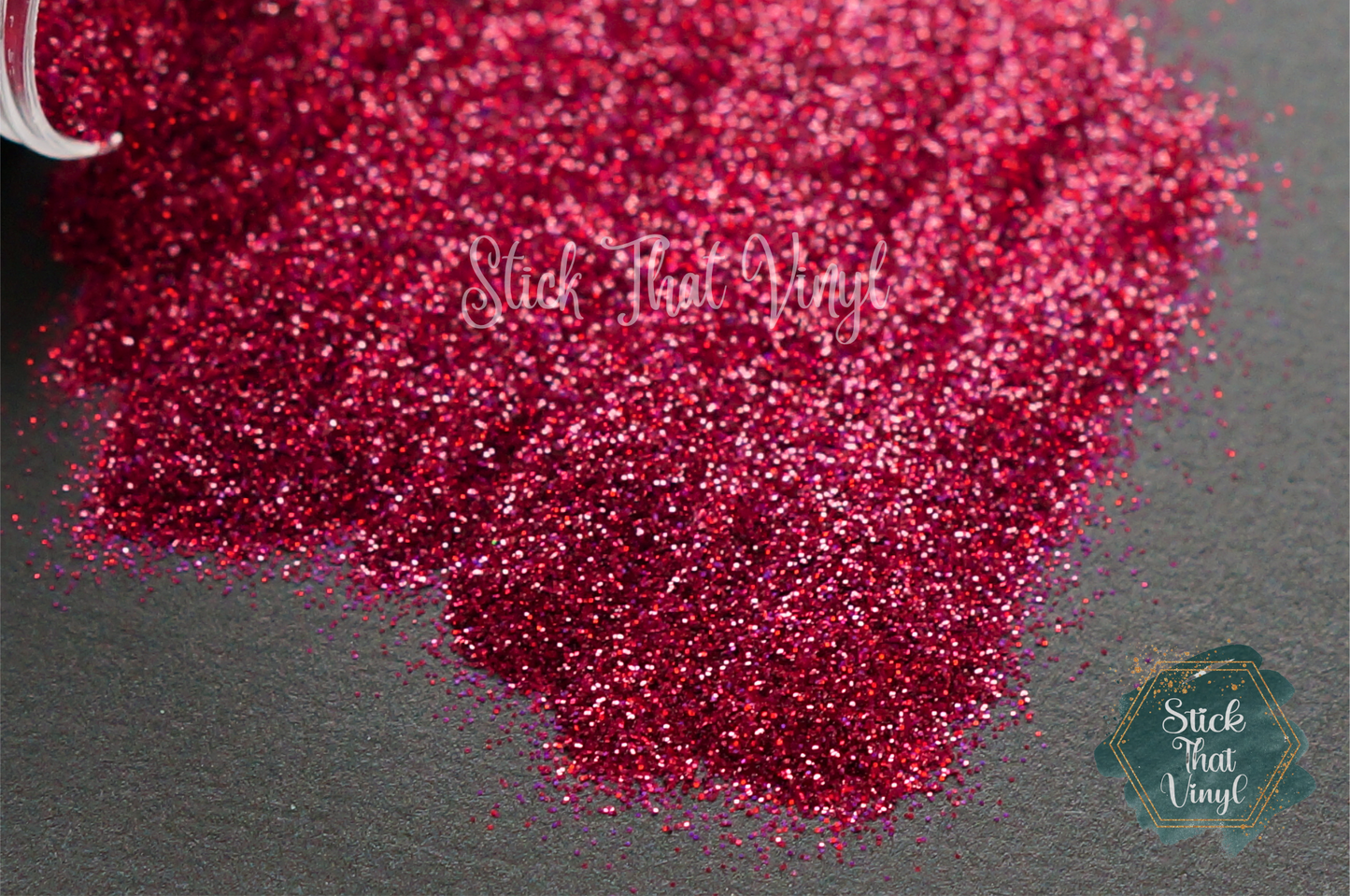 Reaping Carolina Red Fine Glitter from stick that vinyl australian vinyl supplier