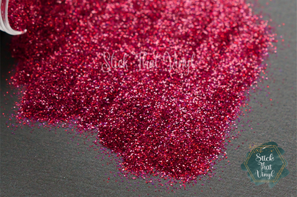 Reaping Carolina Red Fine Glitter from stick that vinyl australian vinyl supplier