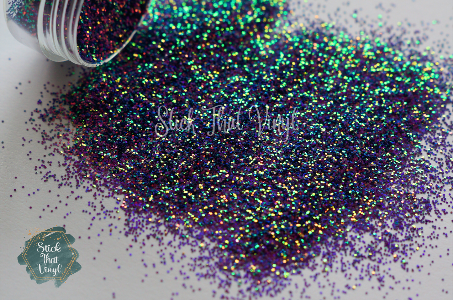 venomous phantom fine glitter deep purple, greens and holographic effect from stick that vinyl australian vinyl supplier