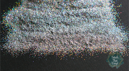 Metallic tin man fine glitter, silver holographic light catching glitter from stick that vinyl australian vinyl supplier