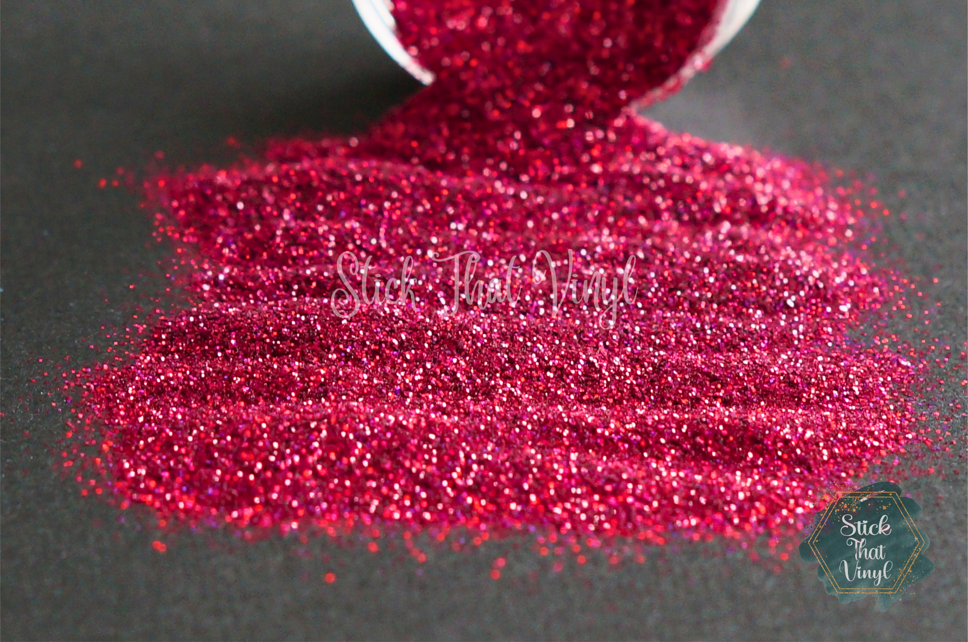 Reaping Carolina Red Fine Glitter from stick that vinyl australian vinyl supplier