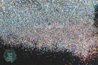 Metallic tin man fine glitter, silver holographic light catching glitter from stick that vinyl australian vinyl supplier