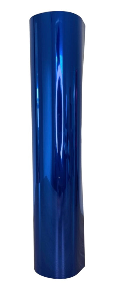 Chrome Permanent Adhesive Vinyl in blue from stick that vinyl australian vinyl supplier